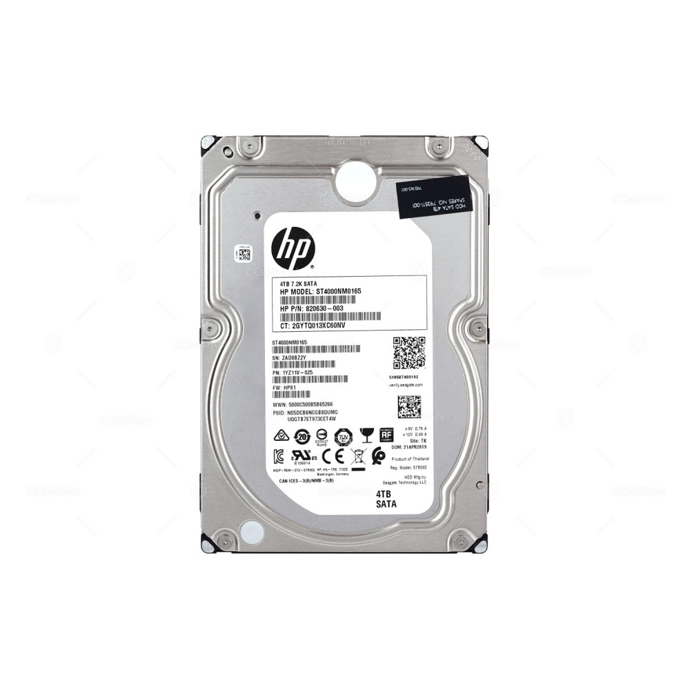 793511-001 HP HDD 4TB 7.2K SATA 6G AF 3.5" LFF